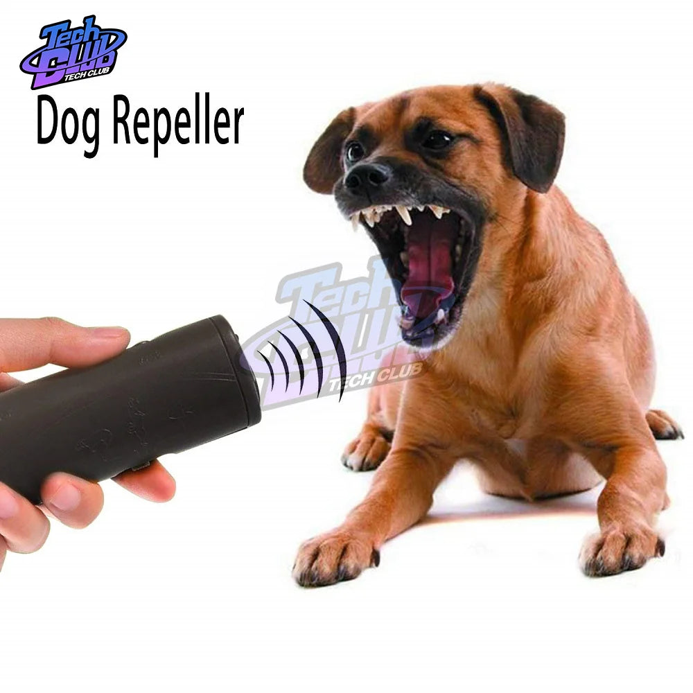 3 in 1 Dog Anti Barking Device Ultrasonic Dog Repeller Stop Bark Control Training Supplies With LED Flashlight