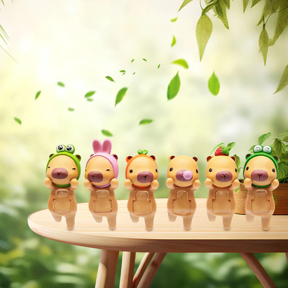 New Blind Box Capybara Series Hippers Harvest Cute Hippie Doll Trendy Car Mobile Phone Ornaments Dumplings Children'S Toy Gift