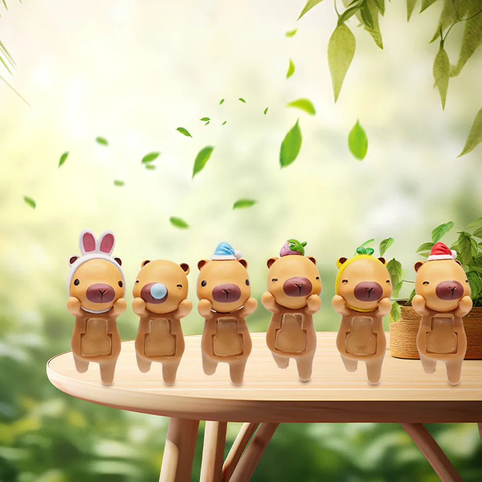 New Blind Box Capybara Series Hippers Harvest Cute Hippie Doll Trendy Car Mobile Phone Ornaments Dumplings Children'S Toy Gift