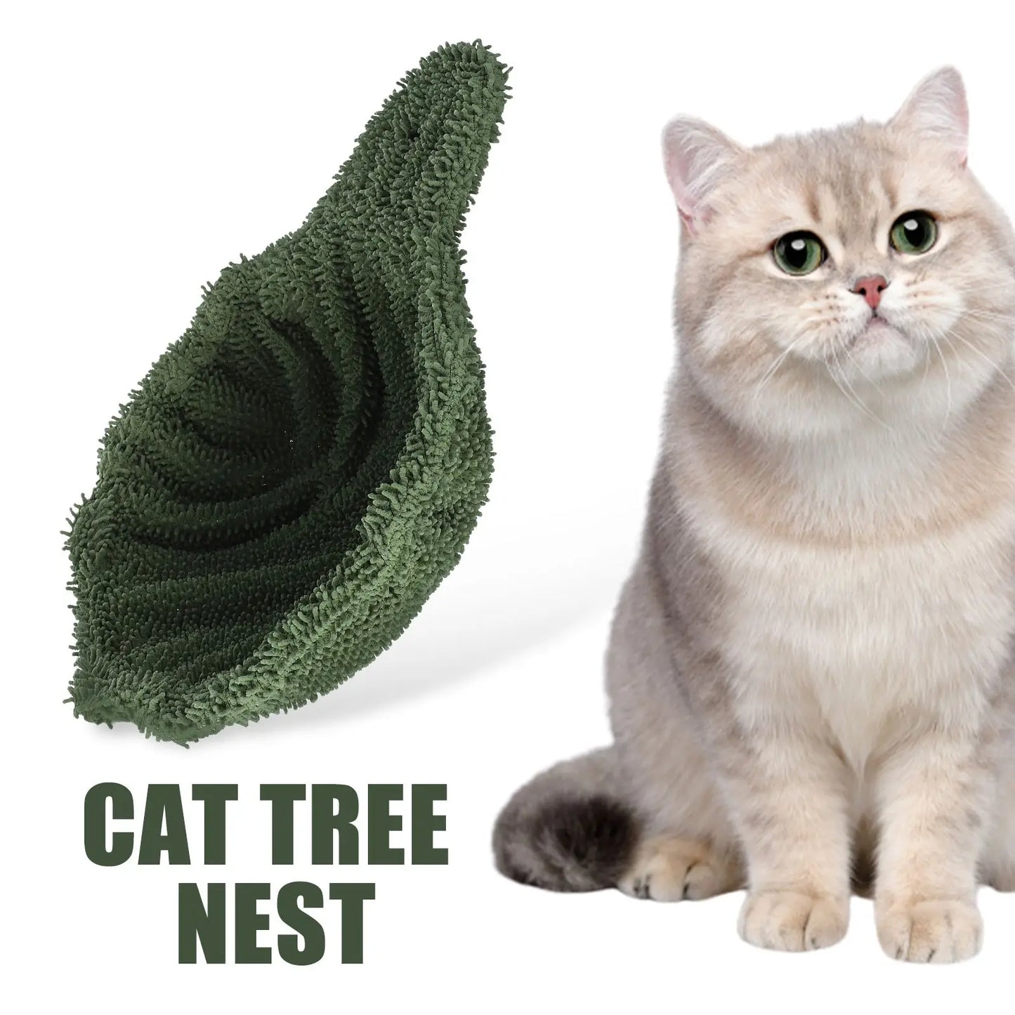 Cat Spoon Nest Climbing Frame Hammock Bed Green Hanging Pet Rest Platform Cat Tree Accessories Replacement Parts