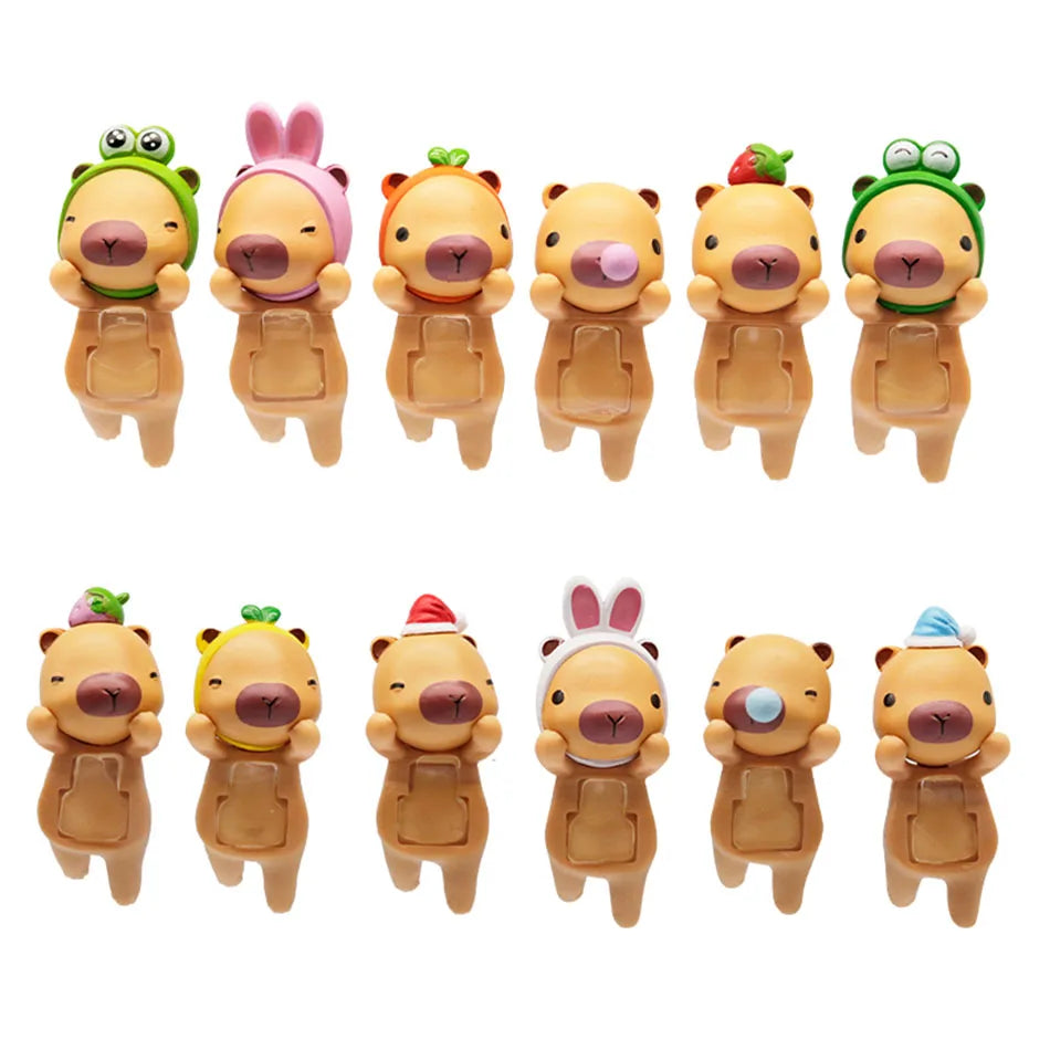 New Blind Box Capybara Series Hippers Harvest Cute Hippie Doll Trendy Car Mobile Phone Ornaments Dumplings Children'S Toy Gift