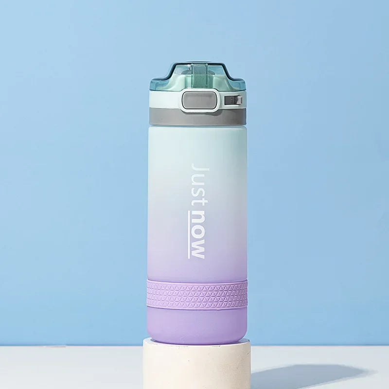 400ml/600ml New Fashion Water Bottle With Straw BPA Free Portable Outdoor Sport Cute Drinking Plastic Bottles Eco-Friendly