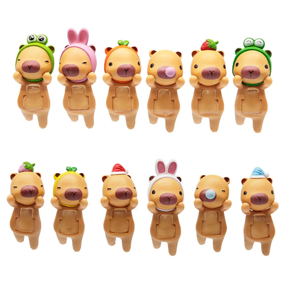 New Blind Box Capybara Series Hippers Harvest Cute Hippie Doll Trendy Car Mobile Phone Ornaments Dumplings Children'S Toy Gift