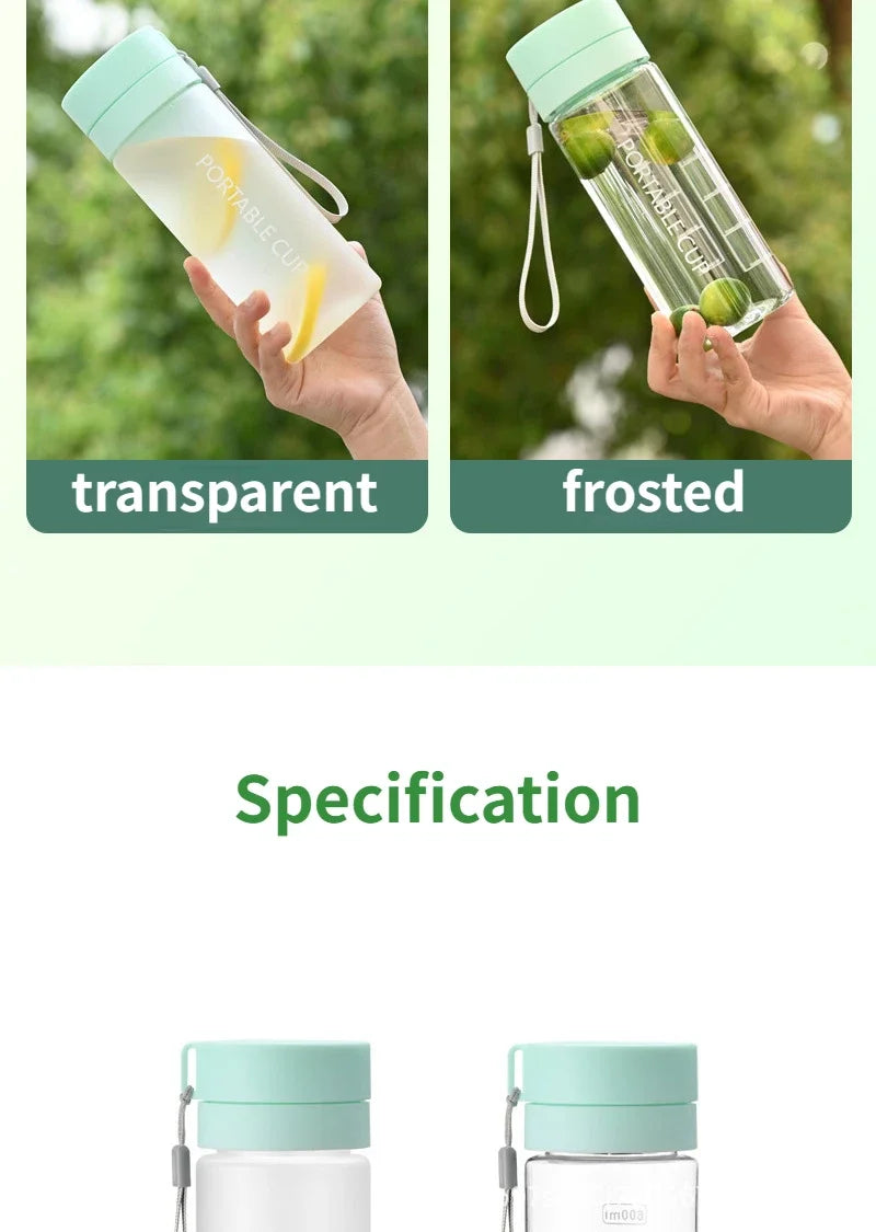 Water Bottle 600/800ml Portable Travel Sport Bottle Equipped with Filter Children's School Anti Drop Water Cup with Lifting Rope