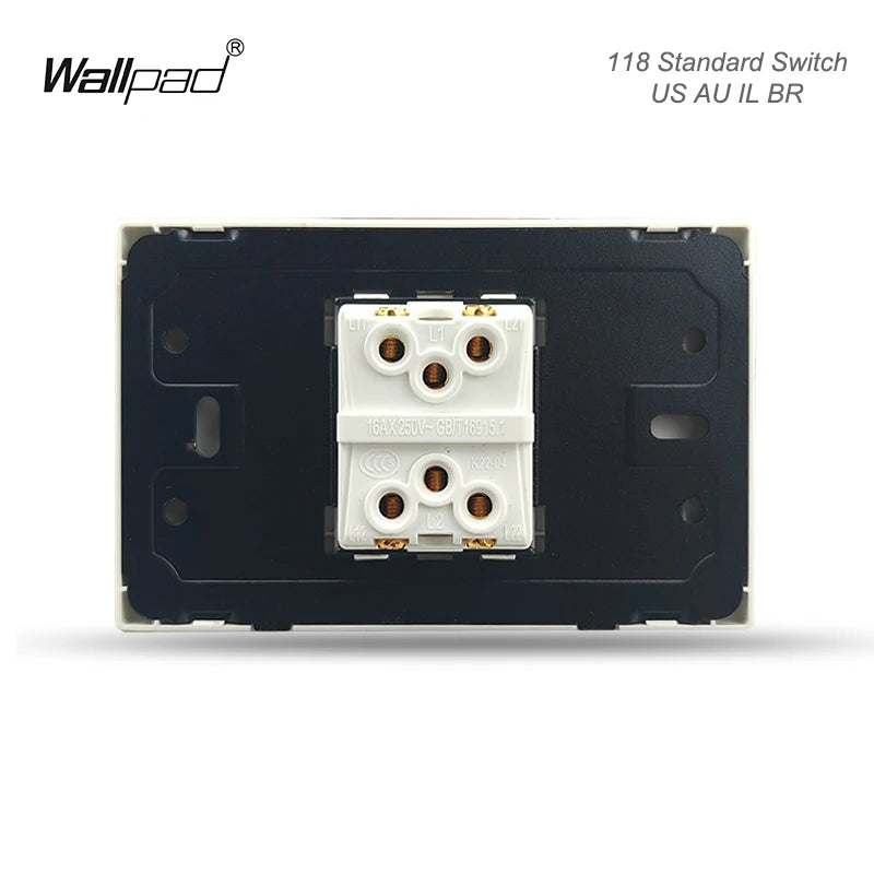 118 PC 1 2 3 4 Gang Push On Off 2 3 Way Wall Switch Wallpad White Fireproof Plastic Panel US Brazil IT IL EU Light Interruptor