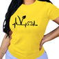 Plant Print Short Sleeve T-Shirt, Crew Neck Casual Top For Summer & Spring, Women's Clothing