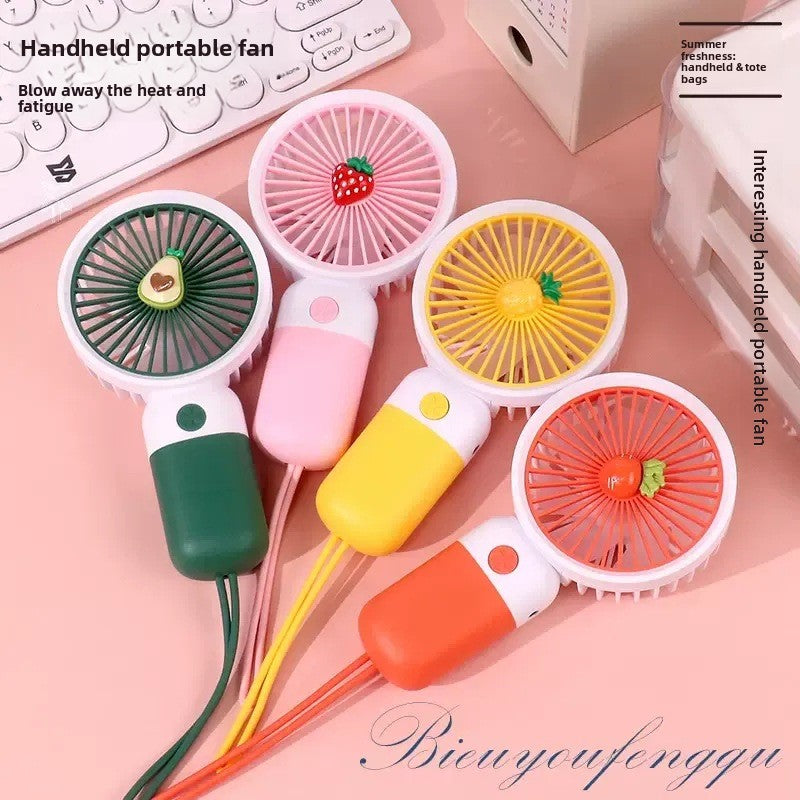 Portable USB rechargeable handheld desk fan
