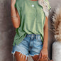 Vibrant Crew Neck Solid T-Shirt - Soft, Breathable, and Relaxing Fit for Women - Perfect Casual Top for Summer and Spring Seasons, Women's Clothing Essential