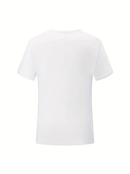 Letter Print Crew Neck T-Shirt, Casual Short Sleeve T-Shirt For Spring & Summer, Women's Clothing