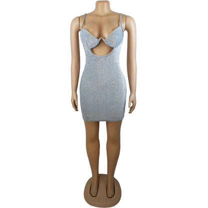 Sexy halter cutout body-hugging dress