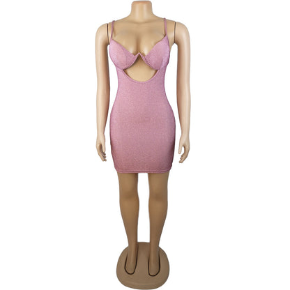 Sexy halter cutout body-hugging dress