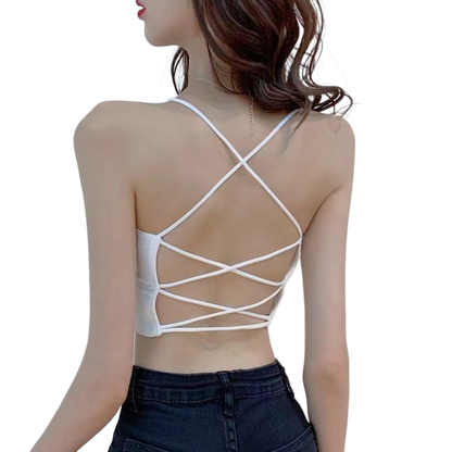 A small vest wraps around the chest for summer