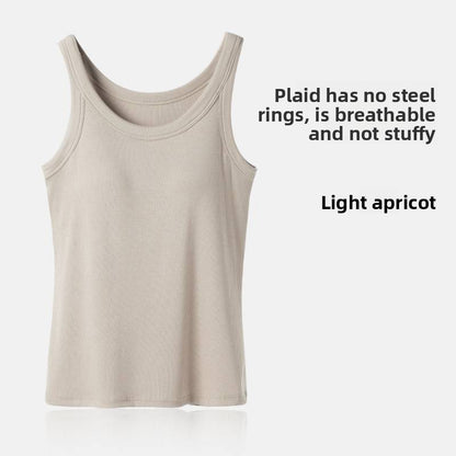 Wear a small strapless top over a chest pad