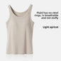 Wear a small strapless top over a chest pad