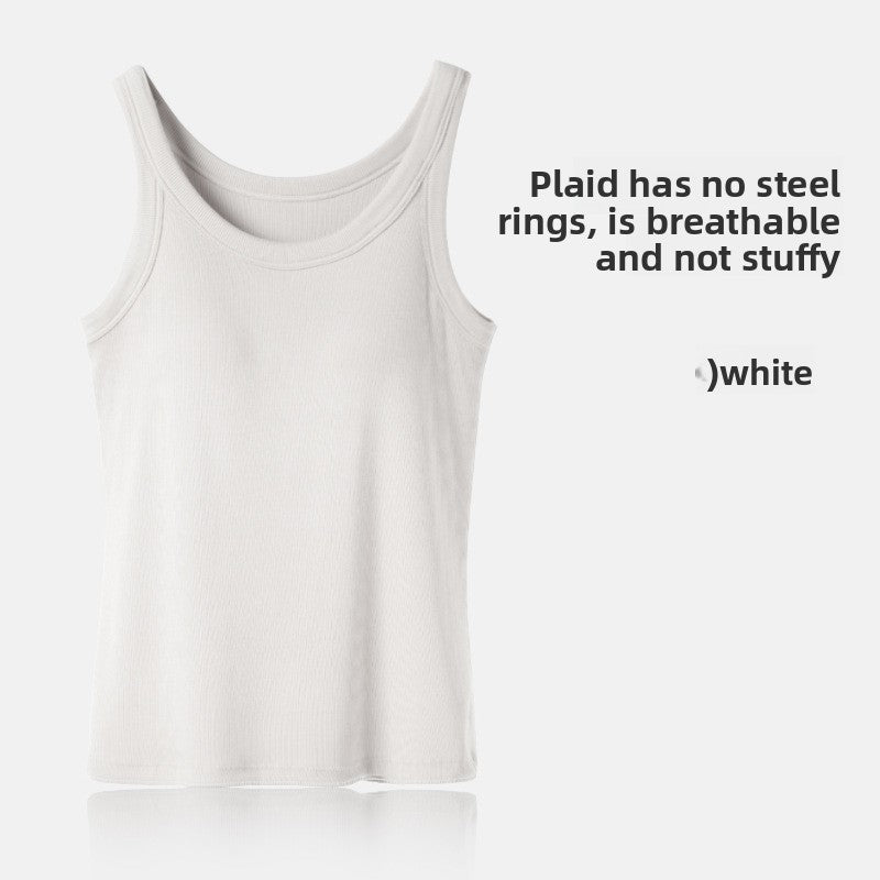 Wear a small strapless top over a chest pad