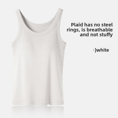 Wear a small strapless top over a chest pad