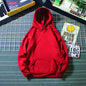 Fleece-Lined Solid Color Pullover Hoodie