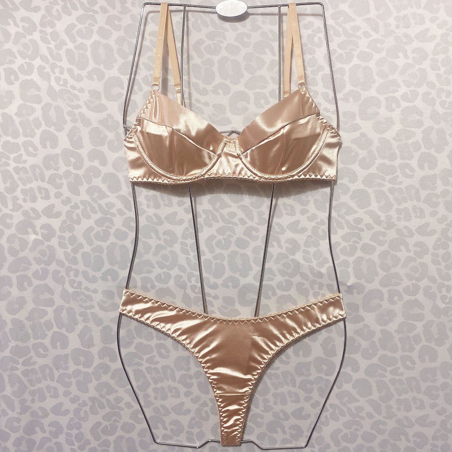 Elegant Satin Bra and Underwear Set