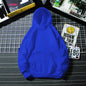 Fleece-Lined Solid Color Pullover Hoodie
