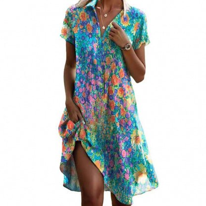 Bohemian print dress for women