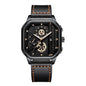 Square Men's Watch with Double-Layer Dial