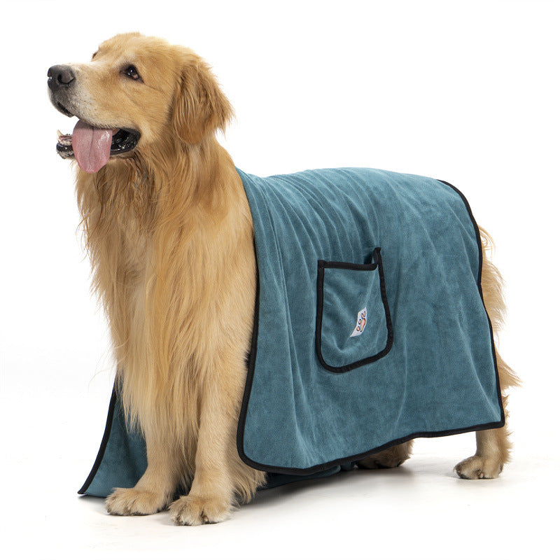 Pet towel dog bath towel super absorbent quick-drying pocket glove cleaning products