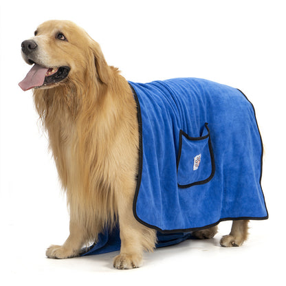Pet towel dog bath towel super absorbent quick-drying pocket glove cleaning products