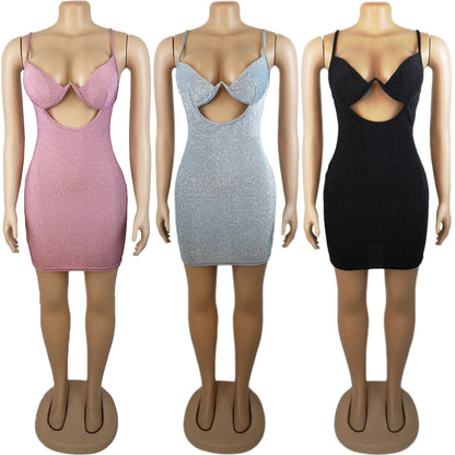 Sexy halter cutout body-hugging dress