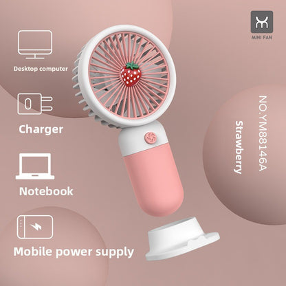 Portable USB rechargeable handheld desk fan
