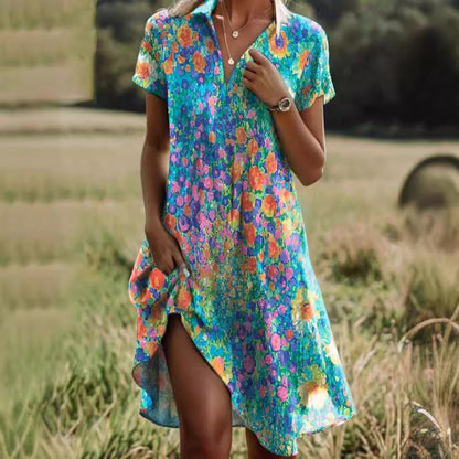 Bohemian print dress for women