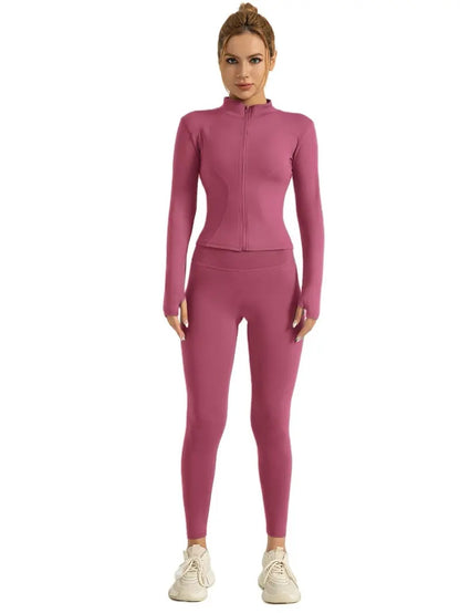 Solid-color yoga wear set