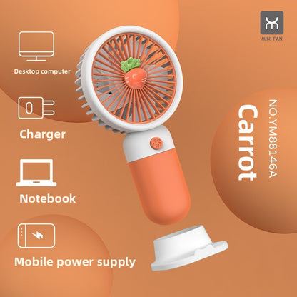 Portable USB rechargeable handheld desk fan
