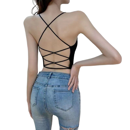 A small vest wraps around the chest for summer