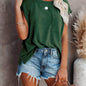 Vibrant Crew Neck Solid T-Shirt - Soft, Breathable, and Relaxing Fit for Women - Perfect Casual Top for Summer and Spring Seasons, Women's Clothing Essential