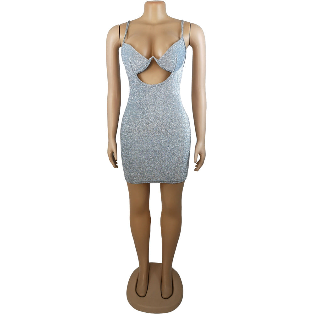 Sexy halter cutout body-hugging dress