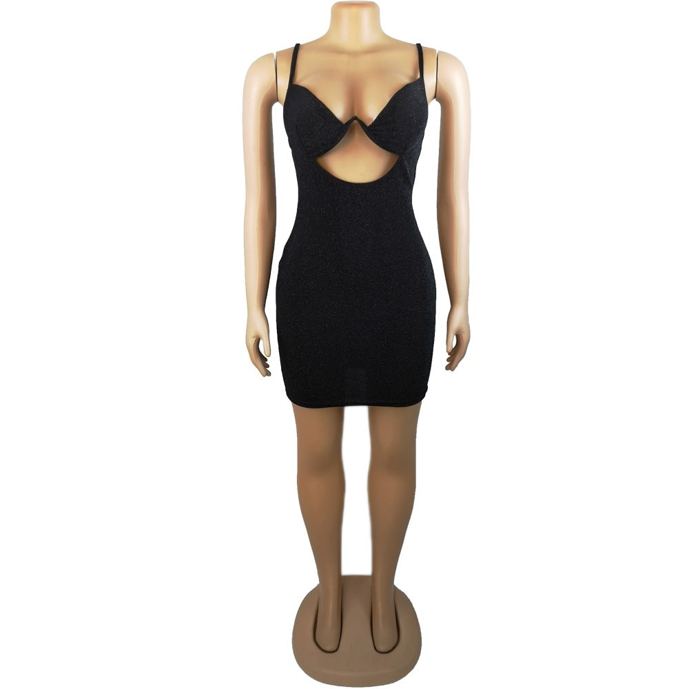 Sexy halter cutout body-hugging dress
