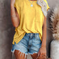Vibrant Crew Neck Solid T-Shirt - Soft, Breathable, and Relaxing Fit for Women - Perfect Casual Top for Summer and Spring Seasons, Women's Clothing Essential