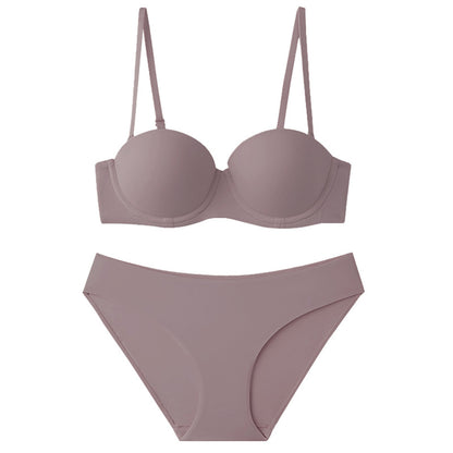 Women's Strapless Push-Up Bra Set