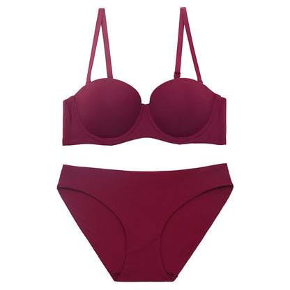 Women's Strapless Push-Up Bra Set
