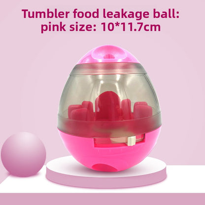 A leaky dog toy ball that won't fall over