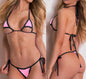 See-through one-piece bikini swimsuit set