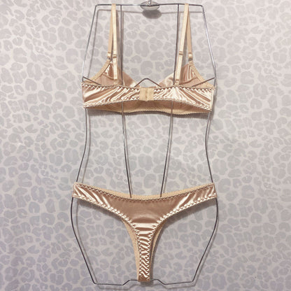 Elegant Satin Bra and Underwear Set