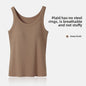 Wear a small strapless top over a chest pad
