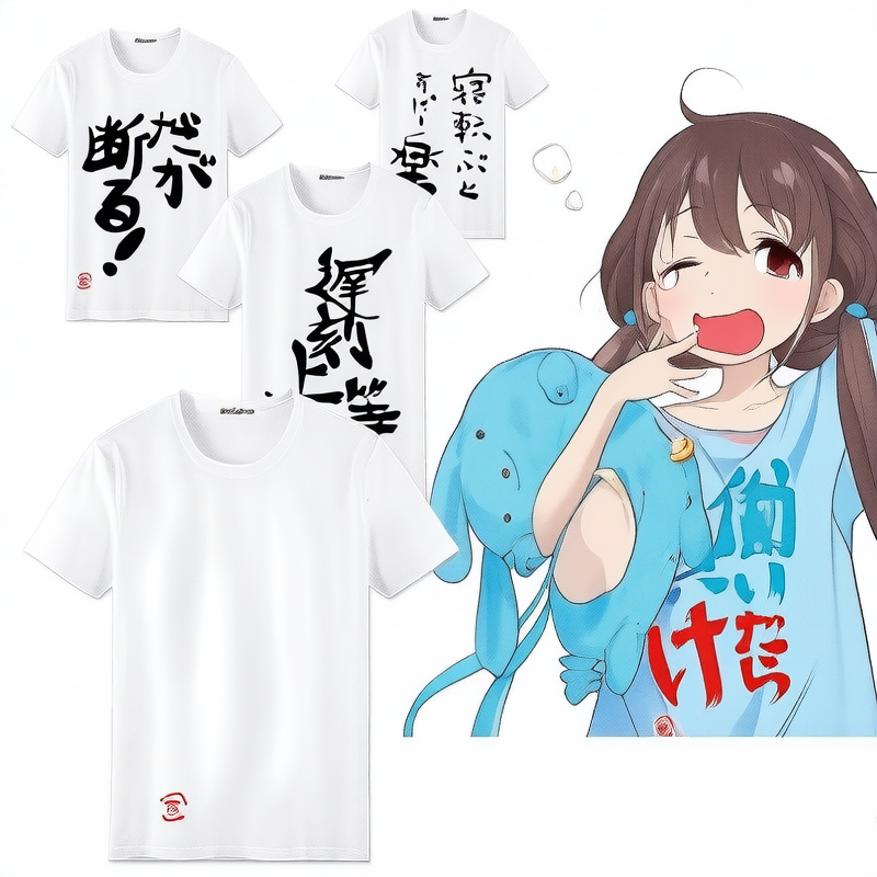 Short-sleeved T-shirts featuring anime for both men and women in the 2D world