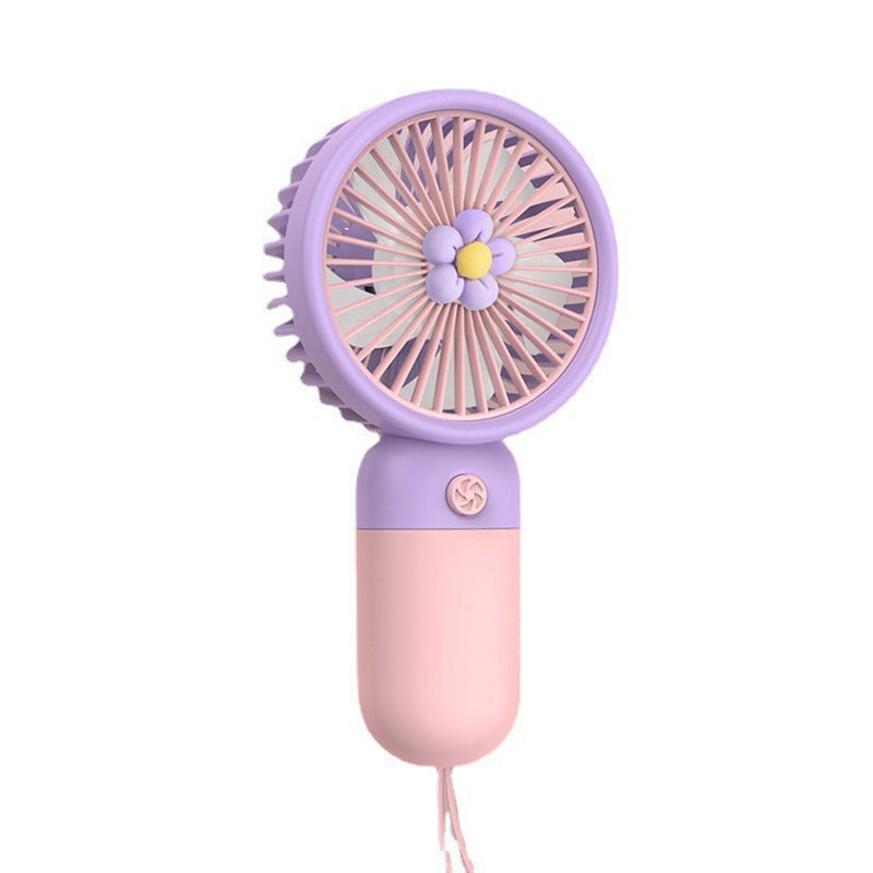 Portable USB rechargeable handheld desk fan