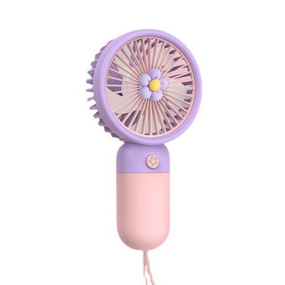 Portable USB rechargeable handheld desk fan