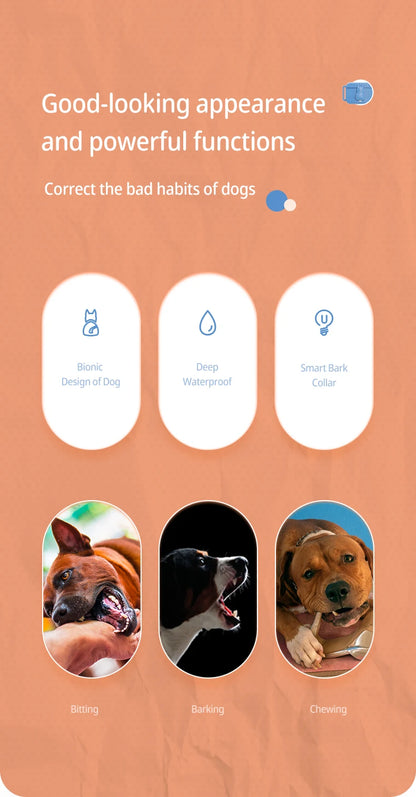 Dog Anti-barking Device Stop Dog Barking Personalized Colorful Dog training collar Wireless Training Equipment E-Collar 40% off