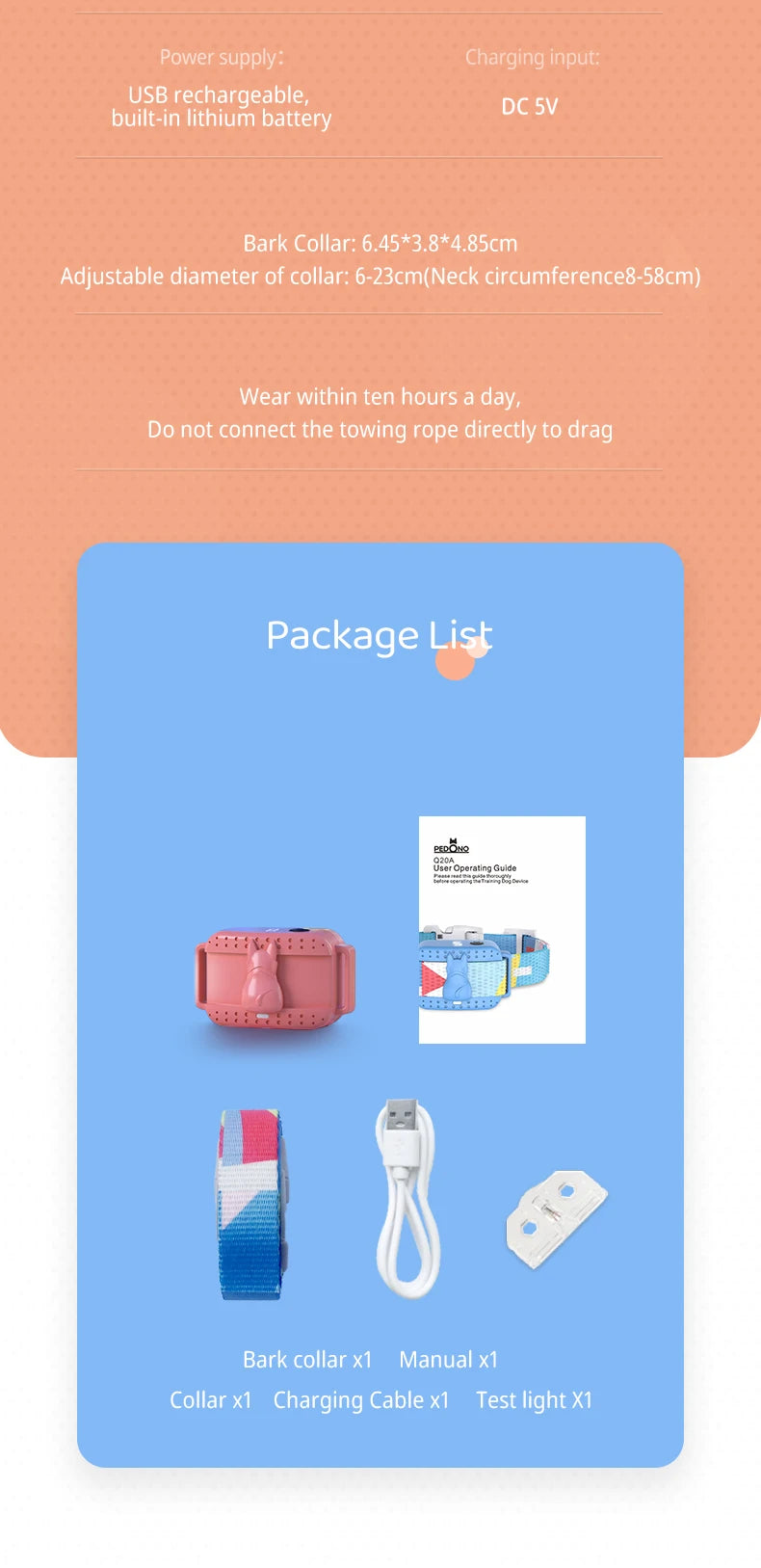 Dog Anti-barking Device Stop Dog Barking Personalized Colorful Dog training collar Wireless Training Equipment E-Collar 40% off
