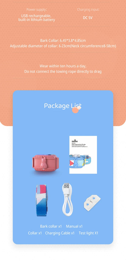 Dog Anti-barking Device Stop Dog Barking Personalized Colorful Dog training collar Wireless Training Equipment E-Collar 40% off