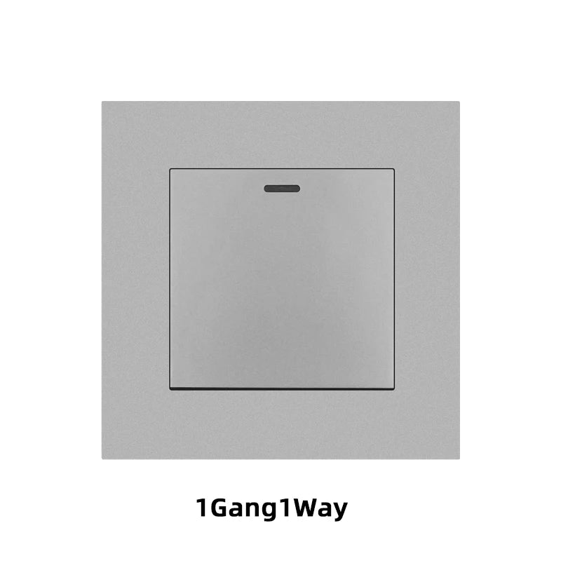 Avoir Home Improvement Wall Light Switch Plastic Panel Gray 1 2 3 4 Gang 1 2 Way Push Button Switches 86 Type Rocker Switch 220V